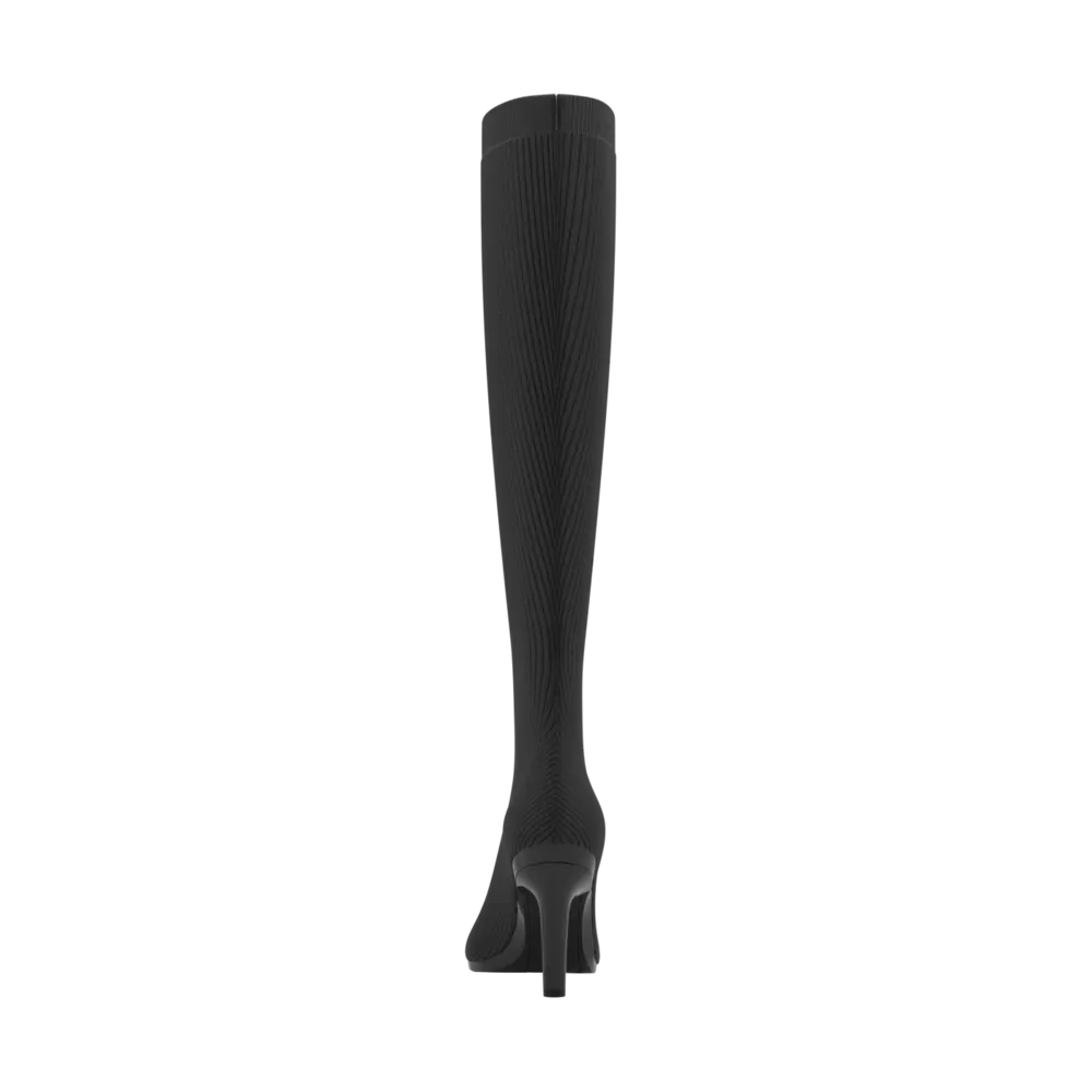 The Knee High Boot Coal Knit   Stiletto Heel Kit 4 Coal - FINAL SALE