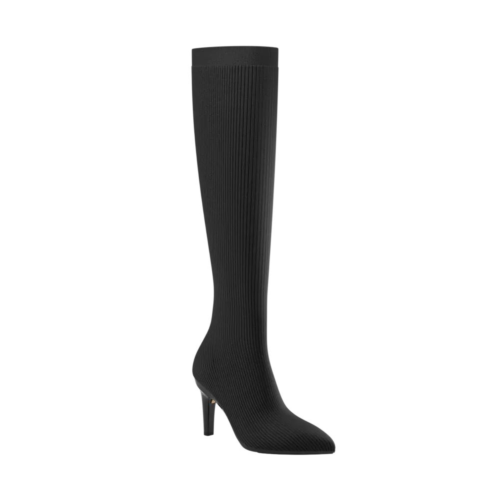 The Knee High Boot Coal Knit   Stiletto Heel Kit 4 Coal - FINAL SALE