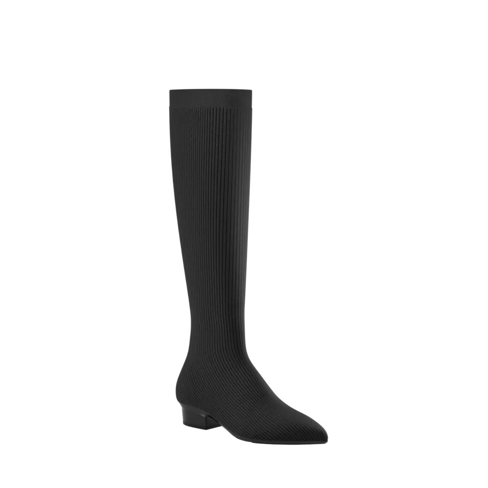 The Knee High Boot Coal Knit   Stiletto Heel Kit 4 Coal - FINAL SALE