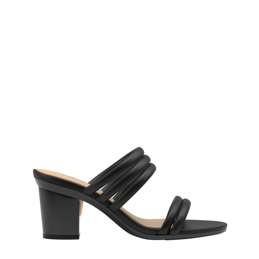 The Slide - Coal Vegan Leather Rope 3 Block - FINAL SALE