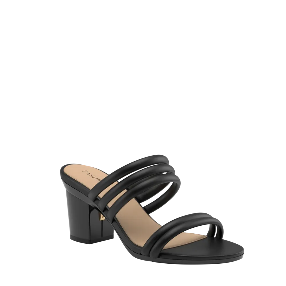 The Slide - Coal Vegan Leather Rope 3 Block - FINAL SALE
