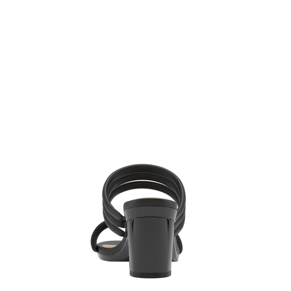 The Slide - Coal Vegan Leather Rope 3 Block - FINAL SALE