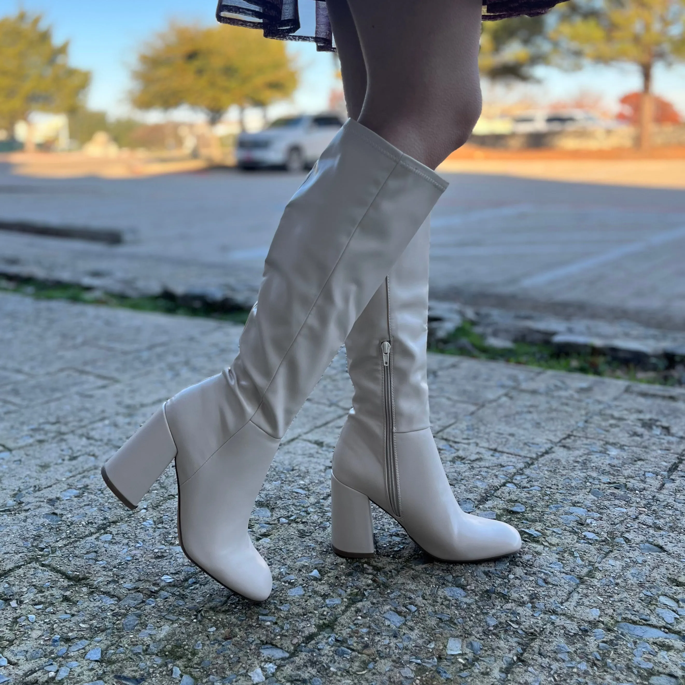 Washington Ave Knee High Faux Leather Boots